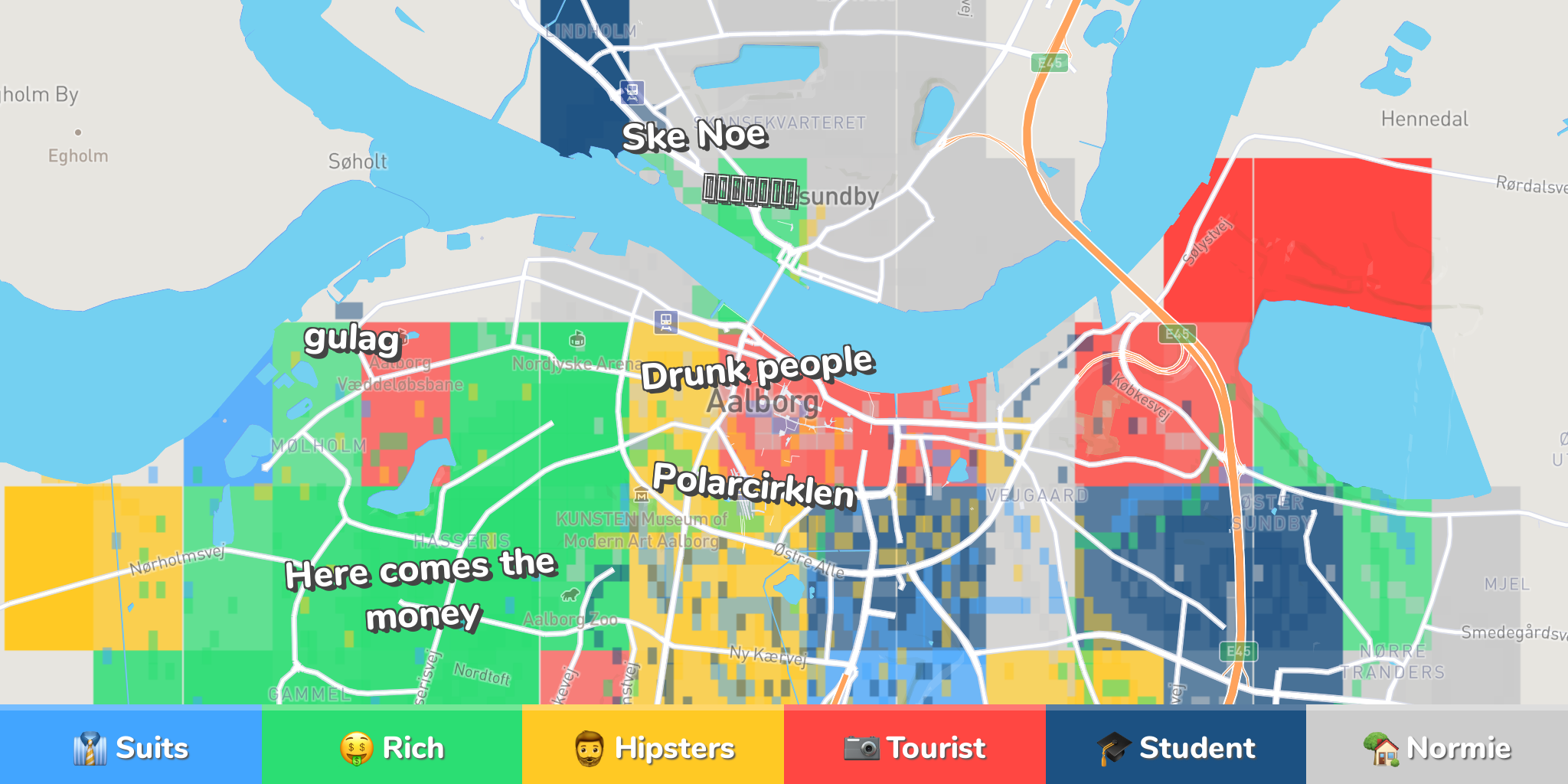 Aalborg Neighborhood Map