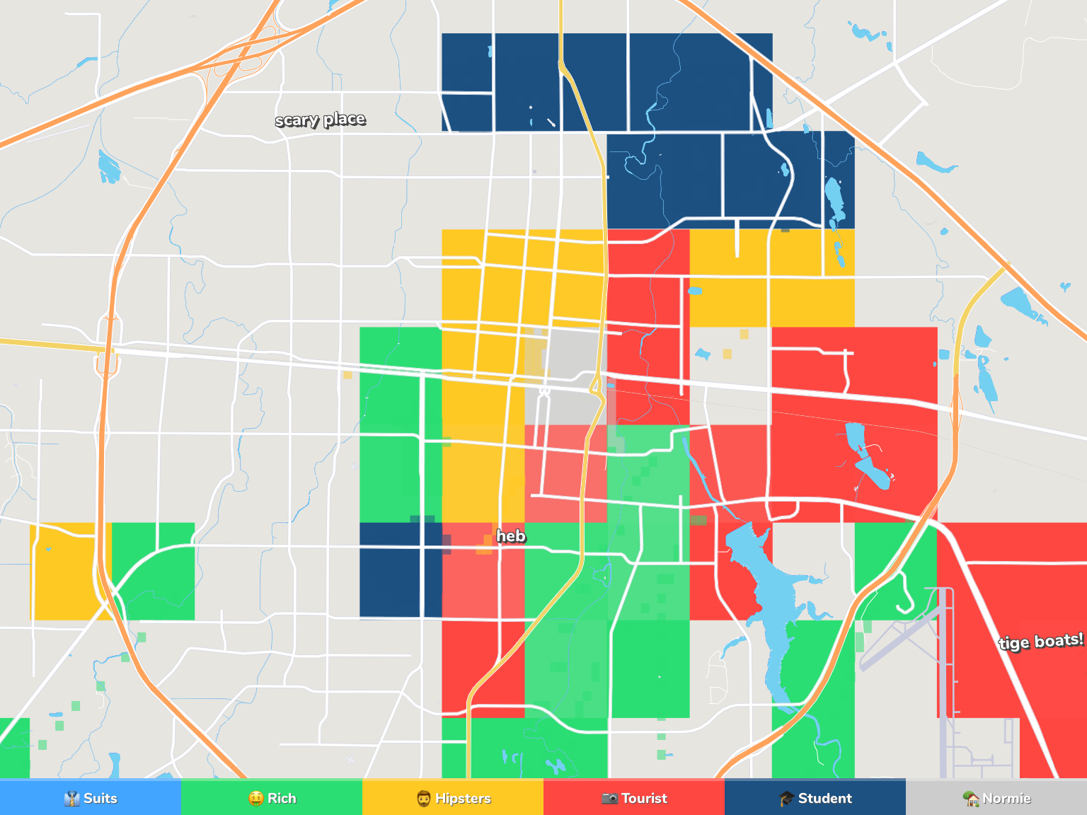 Abilene Neighborhood Map