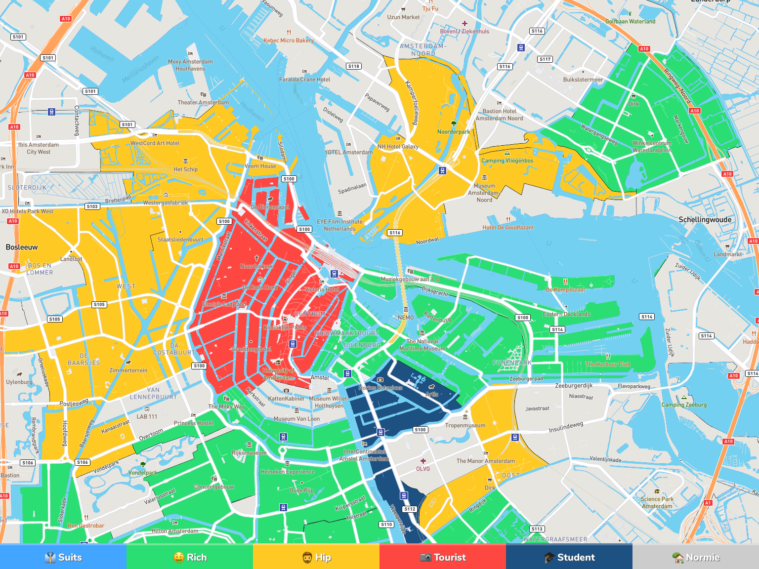 Amsterdam Neighborhood Map