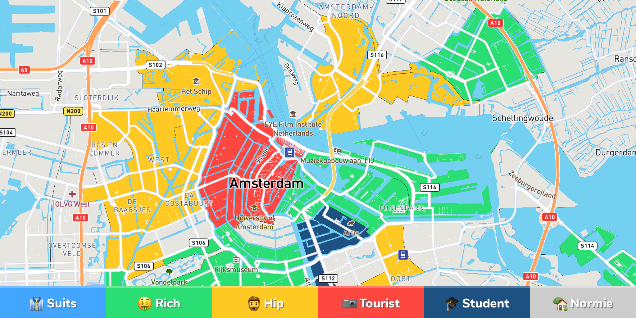 Amsterdam Neighborhood Map