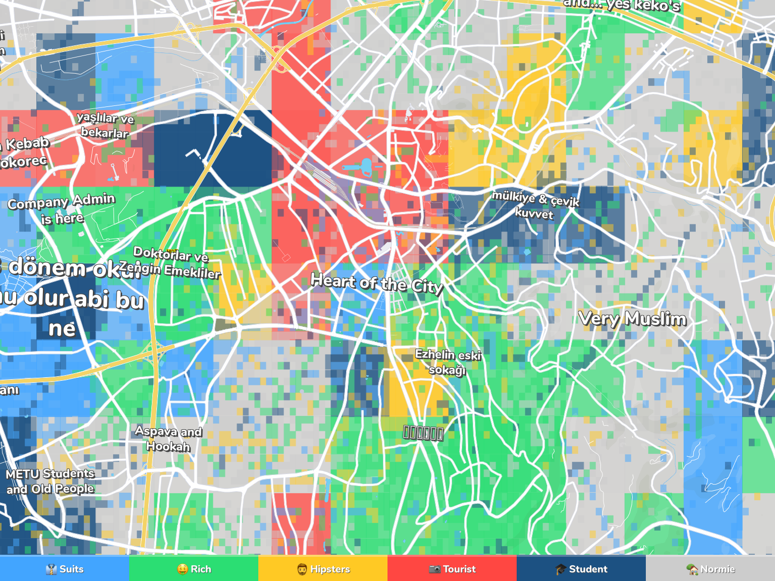 ankara tourist map