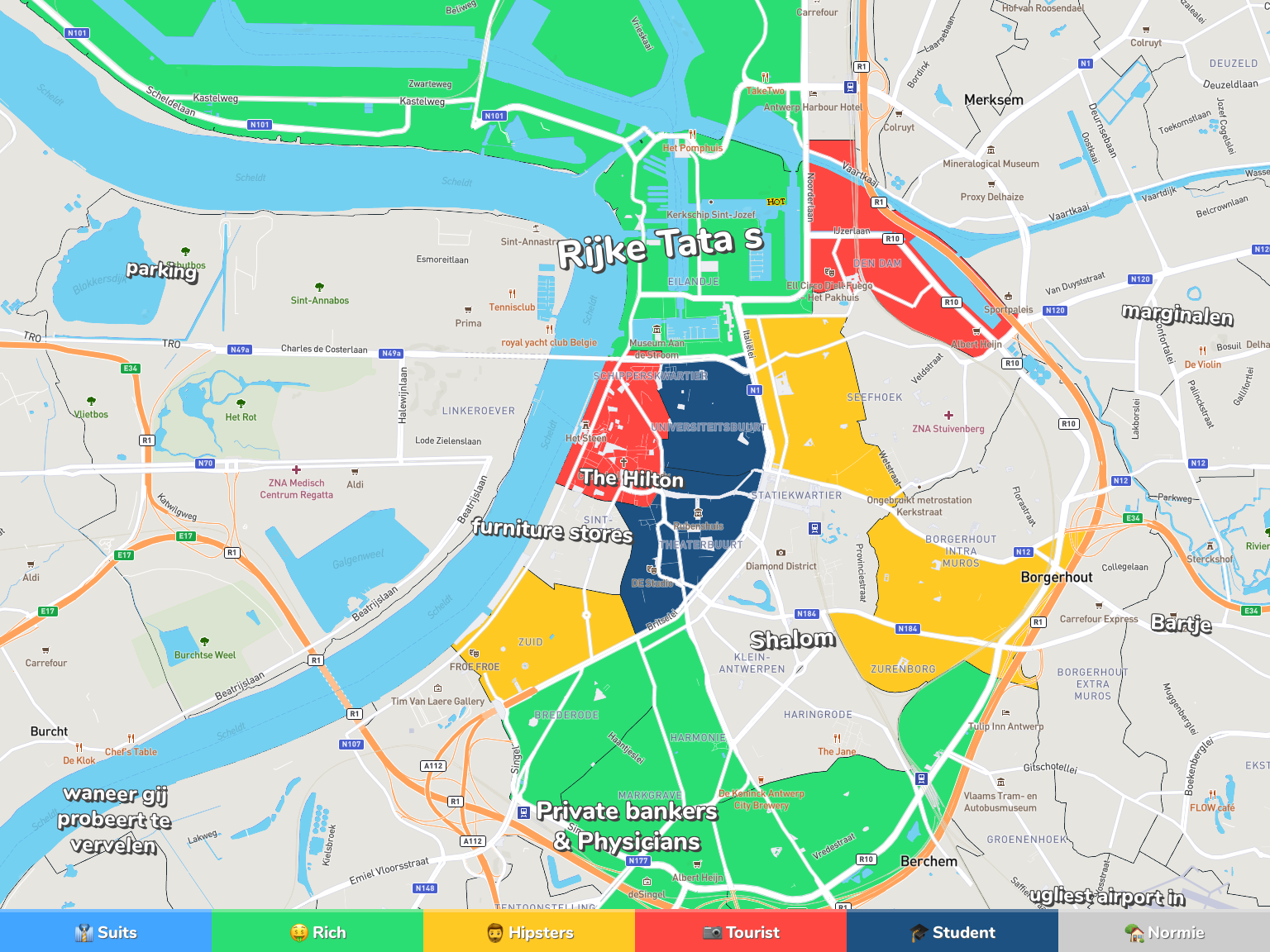Antwerp Neighborhood Map