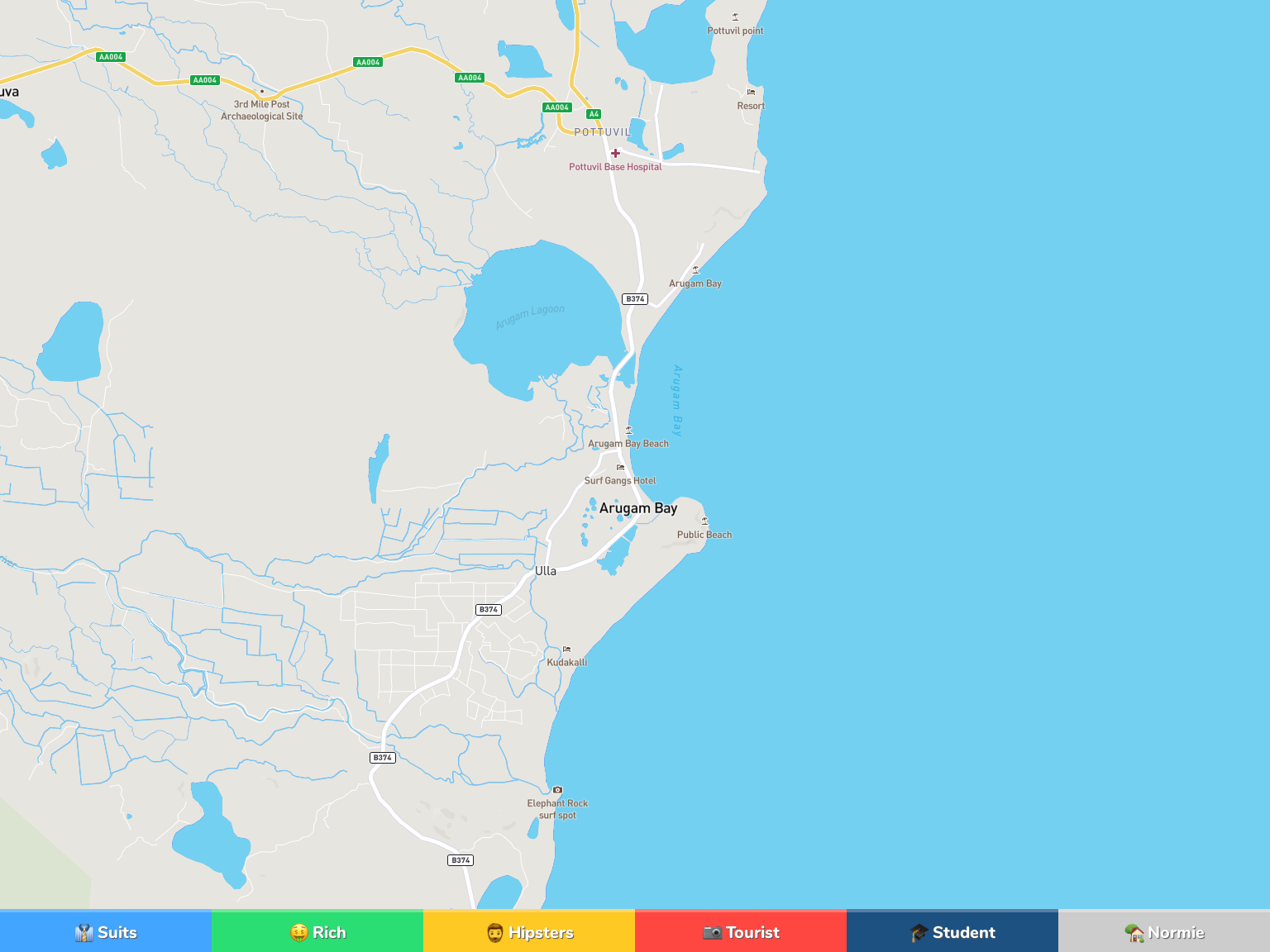 Arugam Bay Neighborhood Map