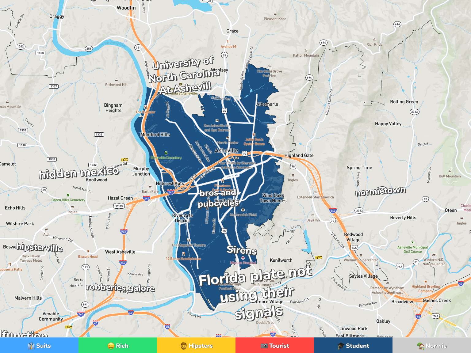 Asheville Neighborhood Map