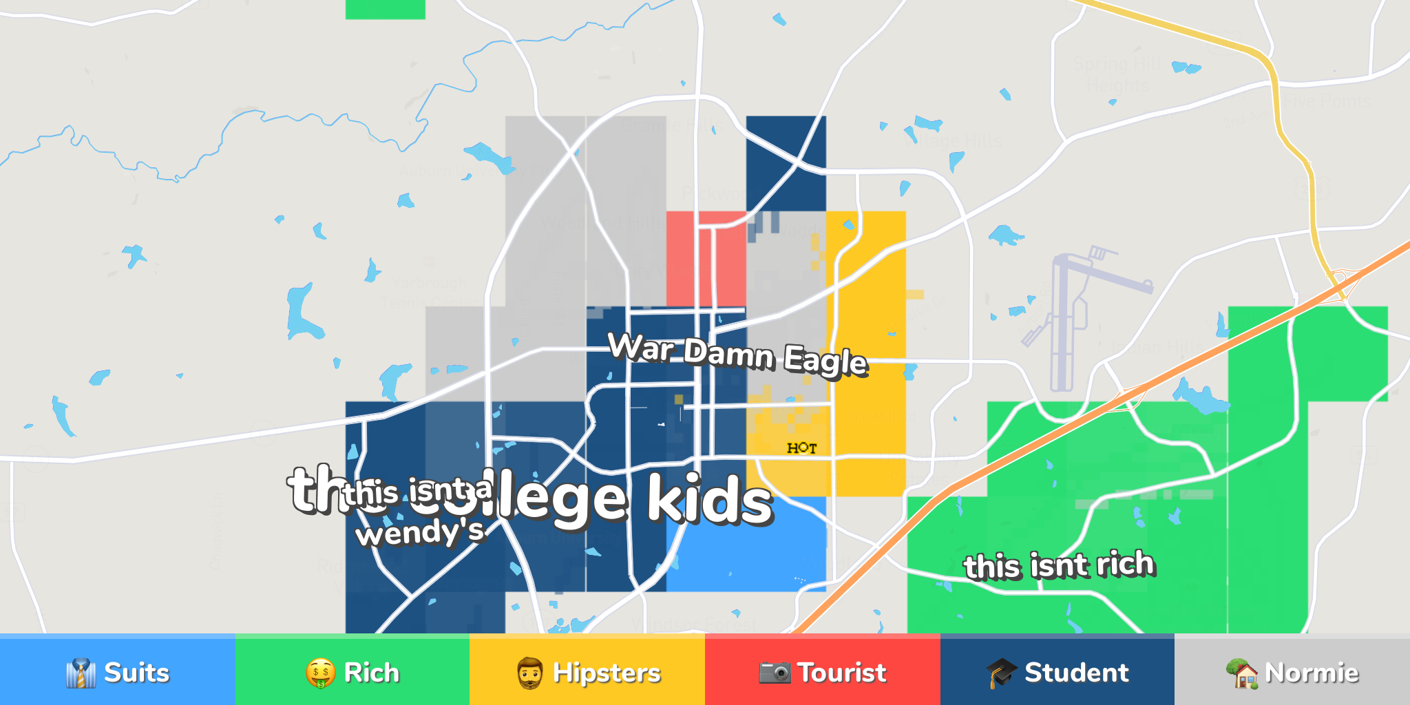 Auburn Neighborhood Map