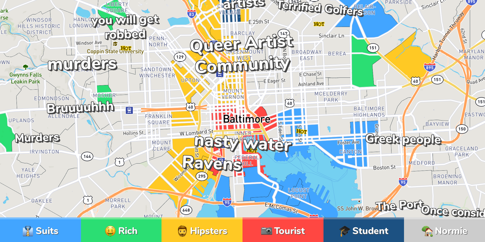Baltimore City Neighborhood Map World Map