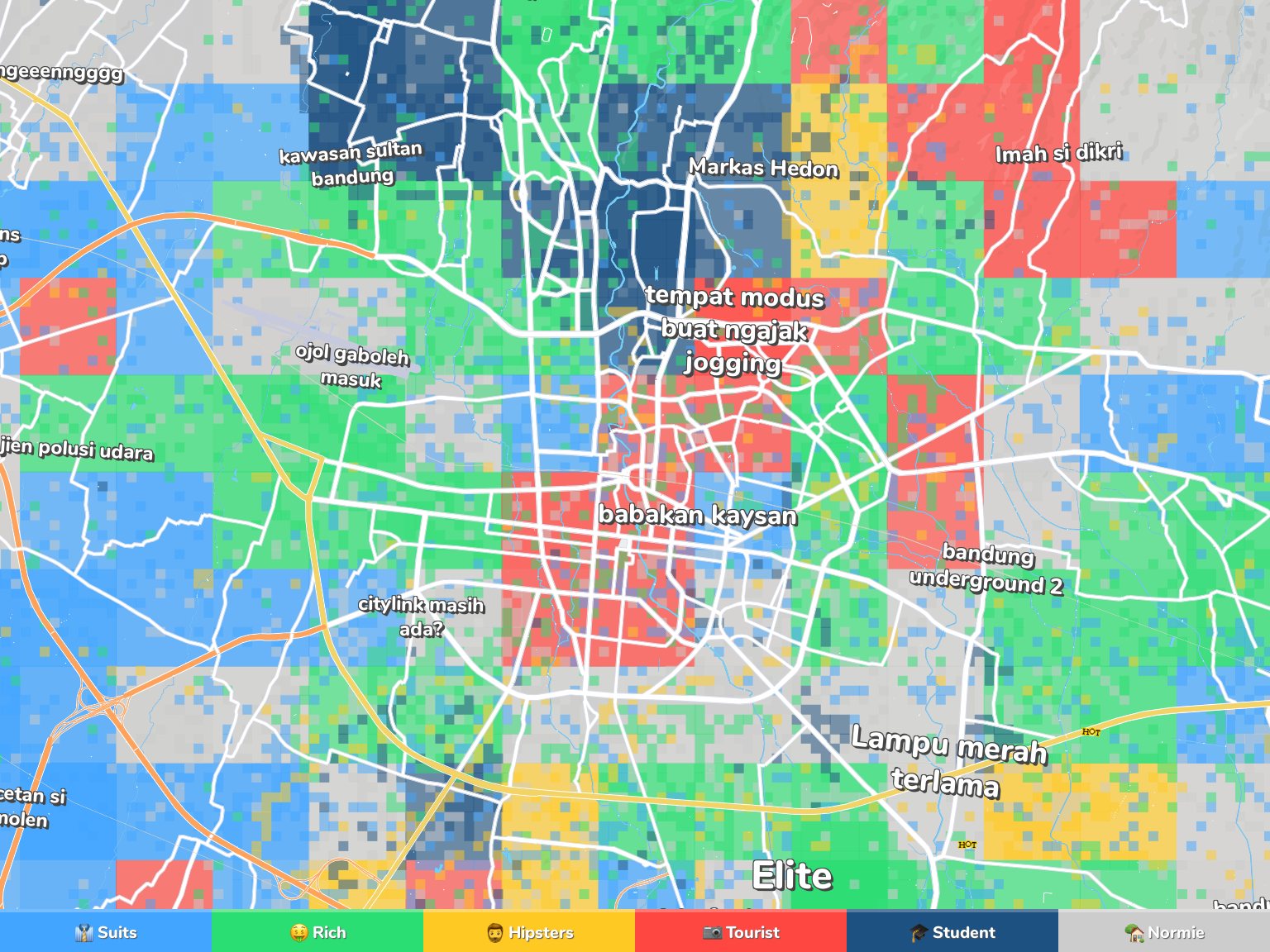 Bandung Neighborhood Map