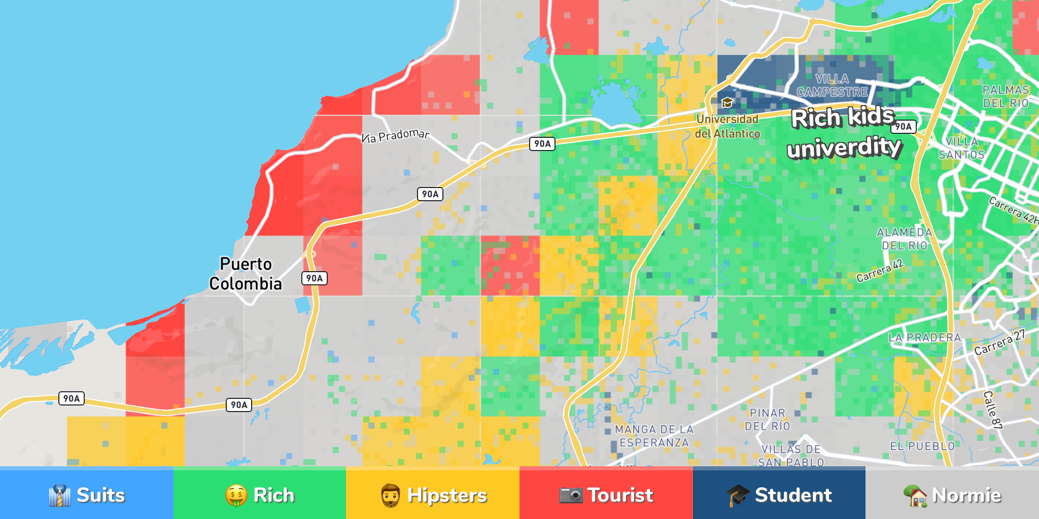 Barranquilla Neighborhood Map