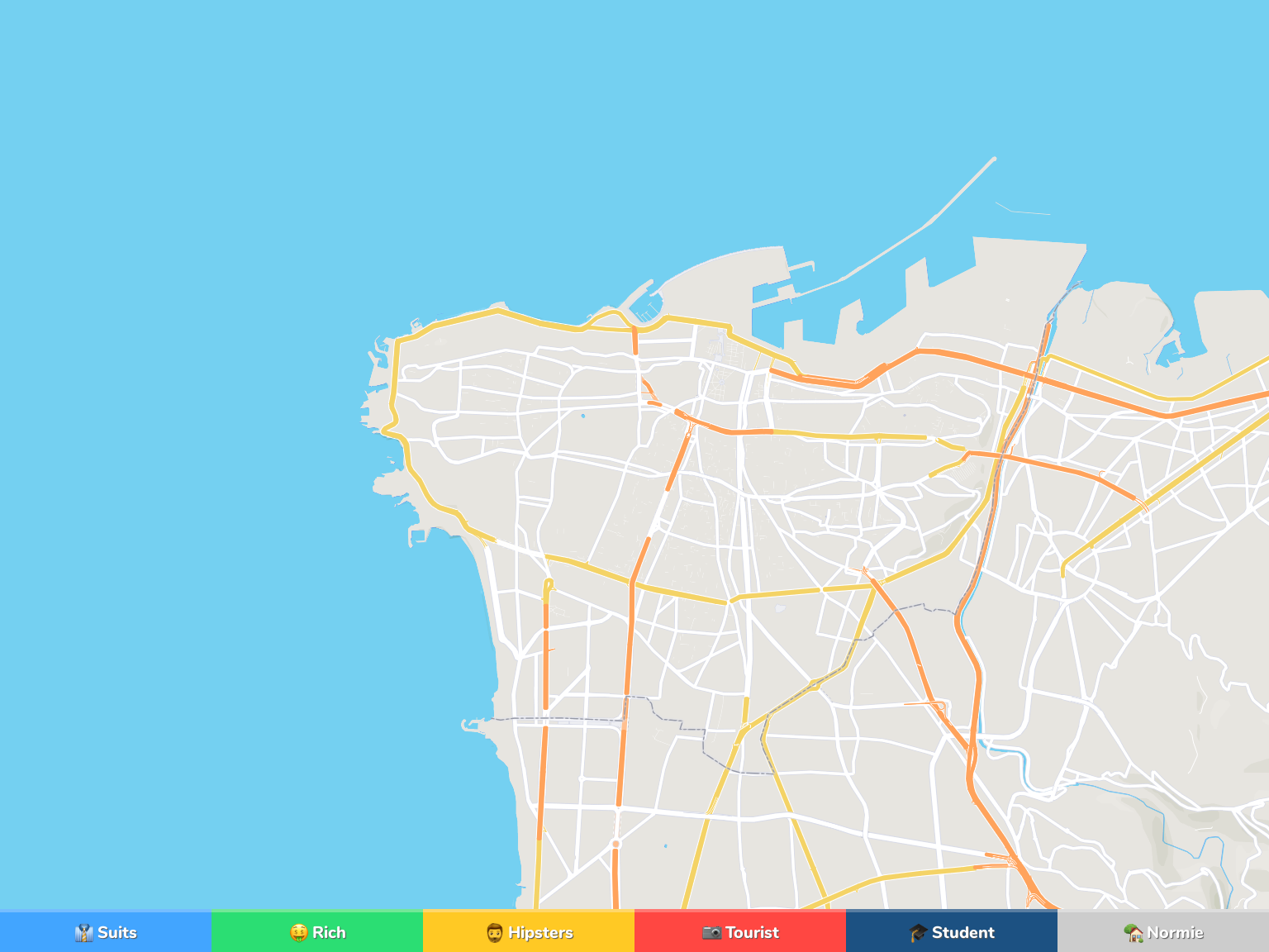 Beirut Neighborhood Map