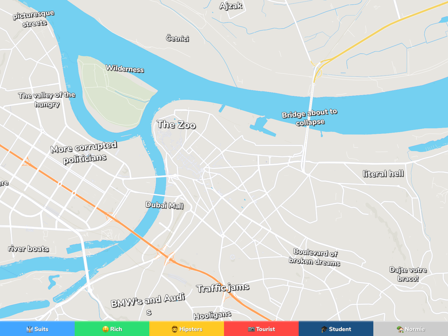 Belgrade Neighborhood Map
