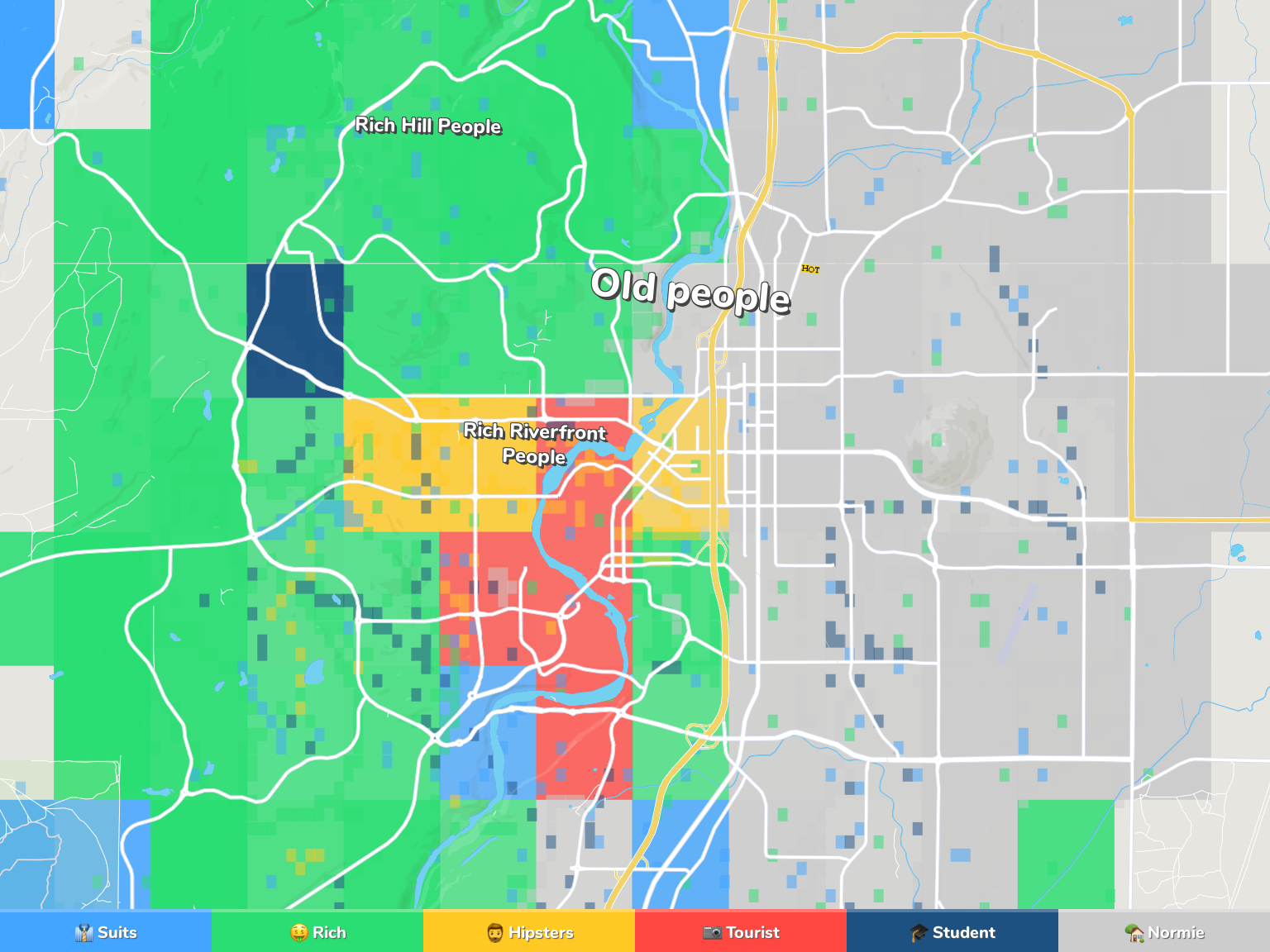 Bend Neighborhood Map