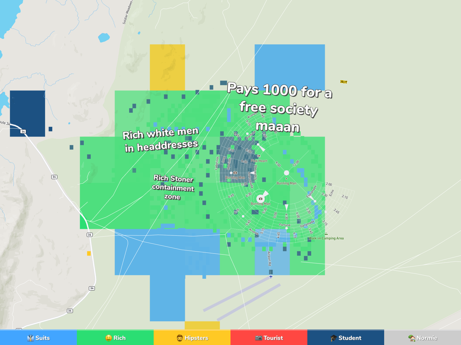 Black Rock City Neighborhood Map