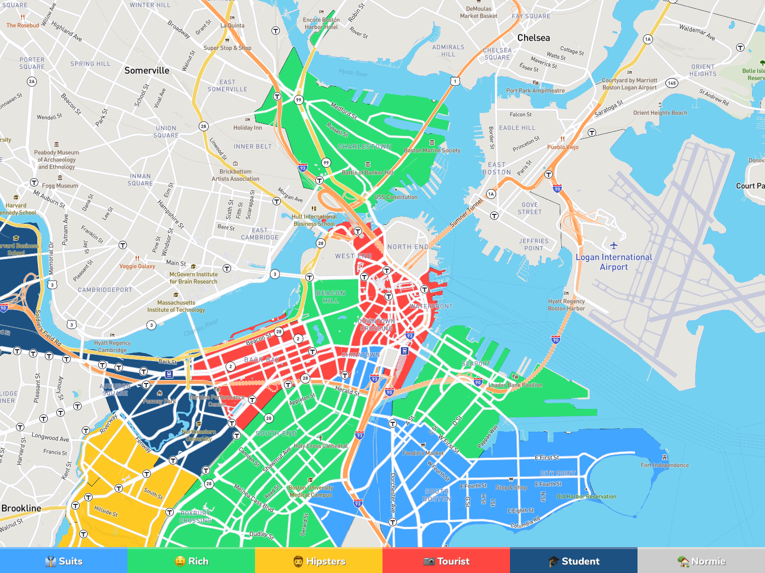 Boston Neighborhood Zip Code Map