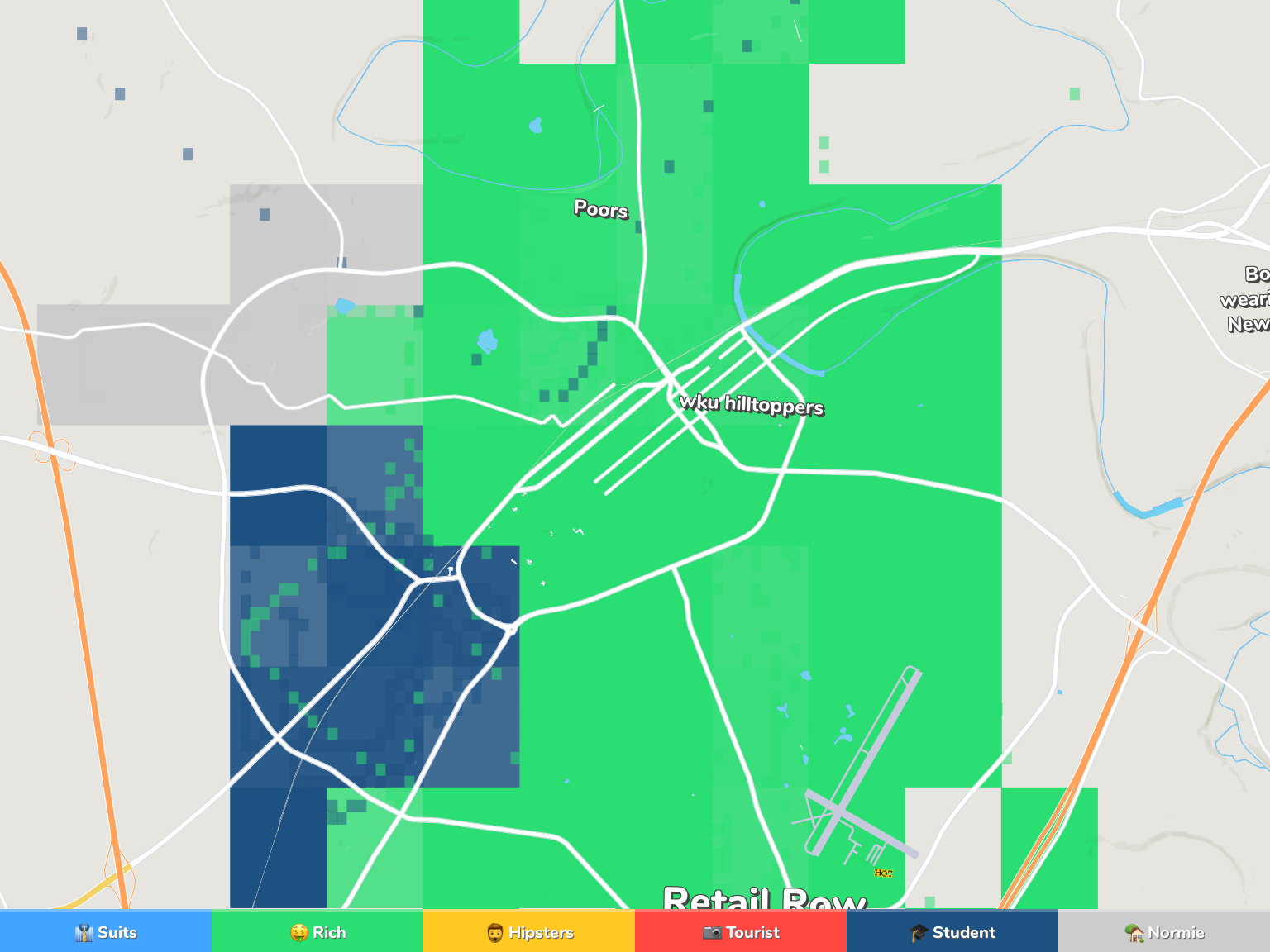 Bowling Green Neighborhood Map