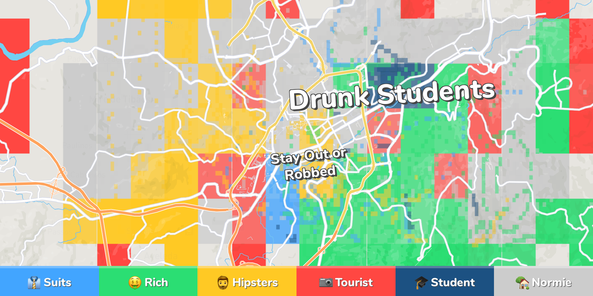 Braga Neighborhood Map