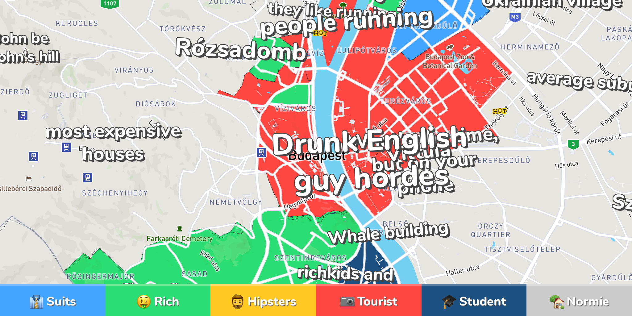 Where to Stay in Budapest: Neighborhood Map by 478 Locals