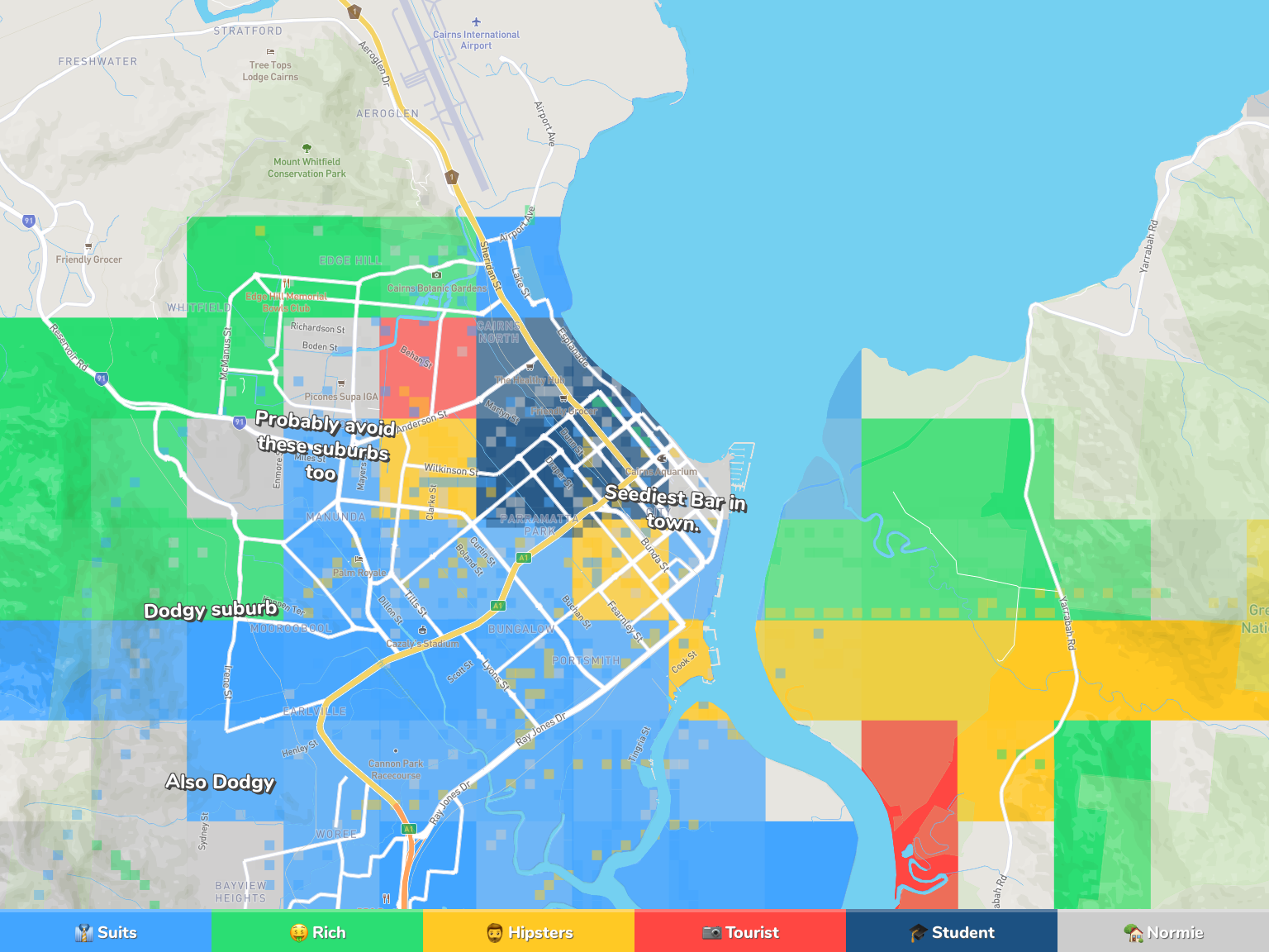 Cairns Neighborhood Map