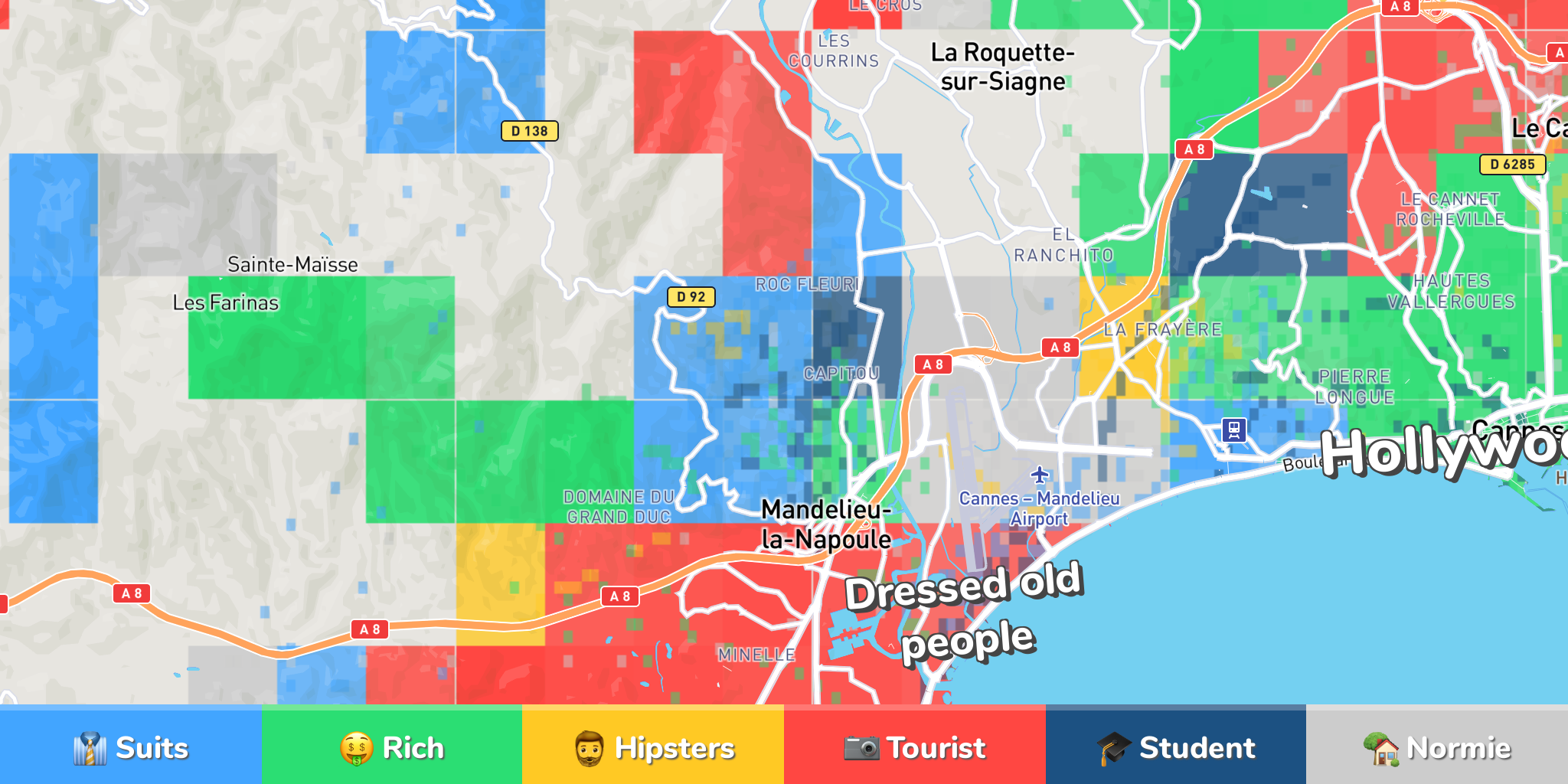 Cannes Neighborhood Map