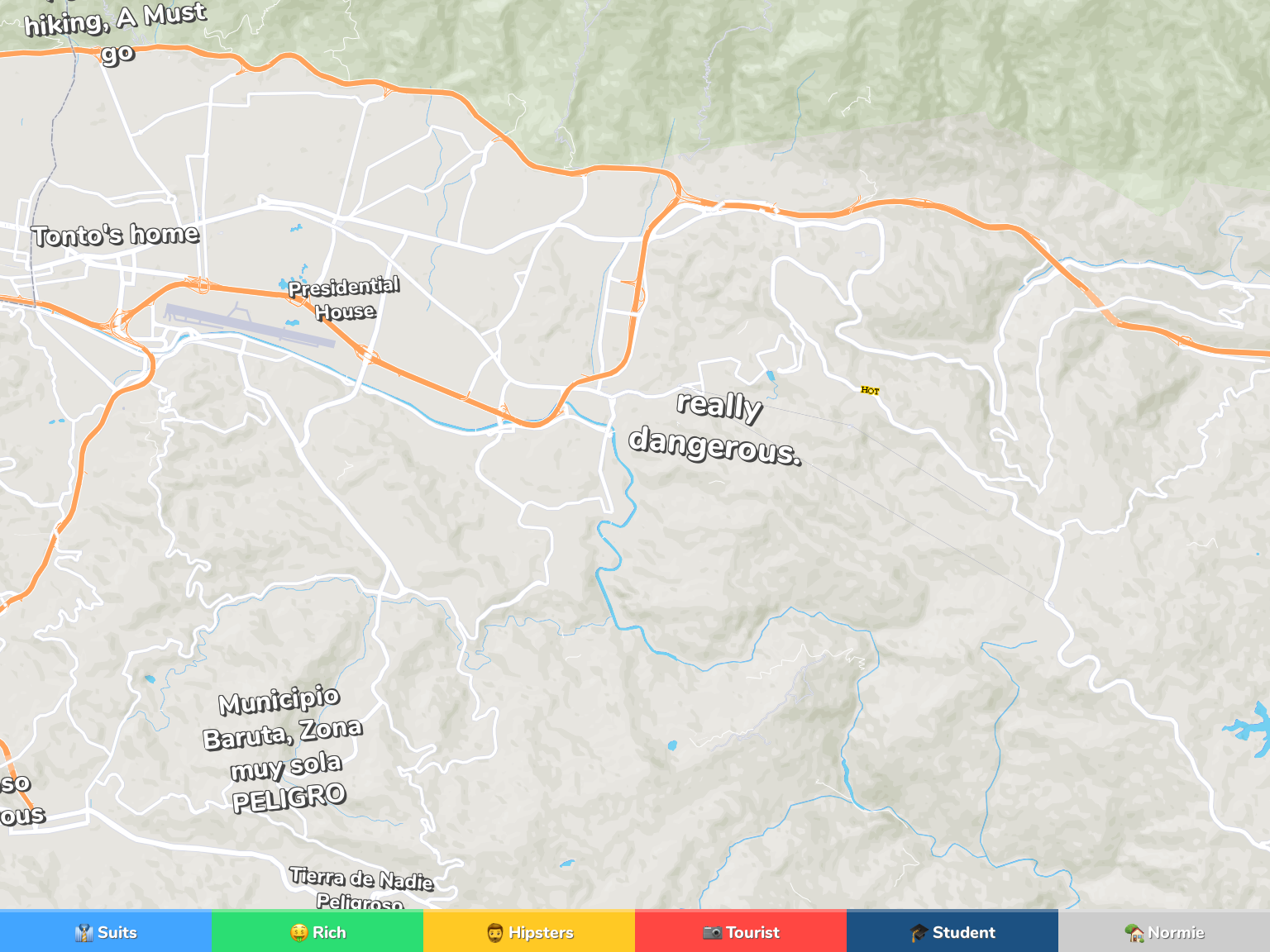 Caracas Neighborhood Map