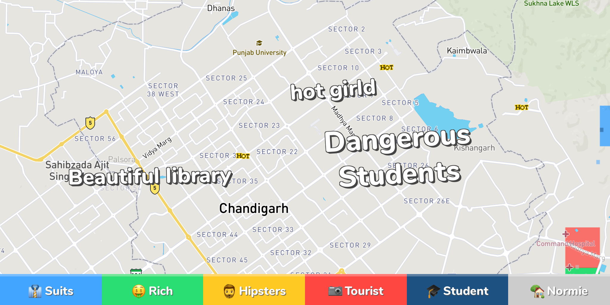 Chandigarh Political Map