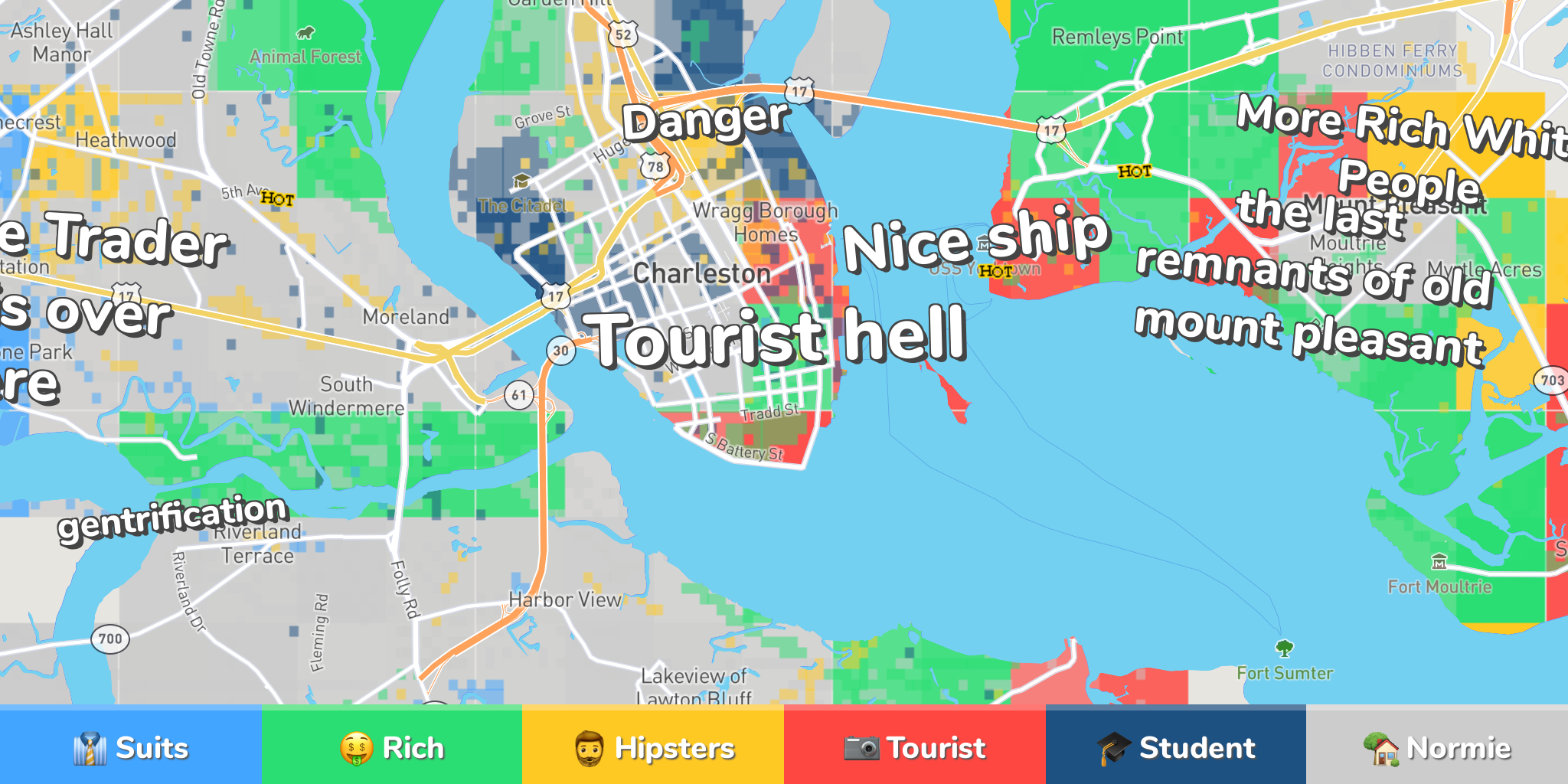 Charleston Neighborhood Map