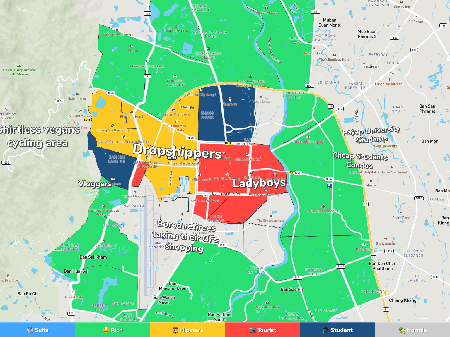 Chiang Mai Neighborhood Map