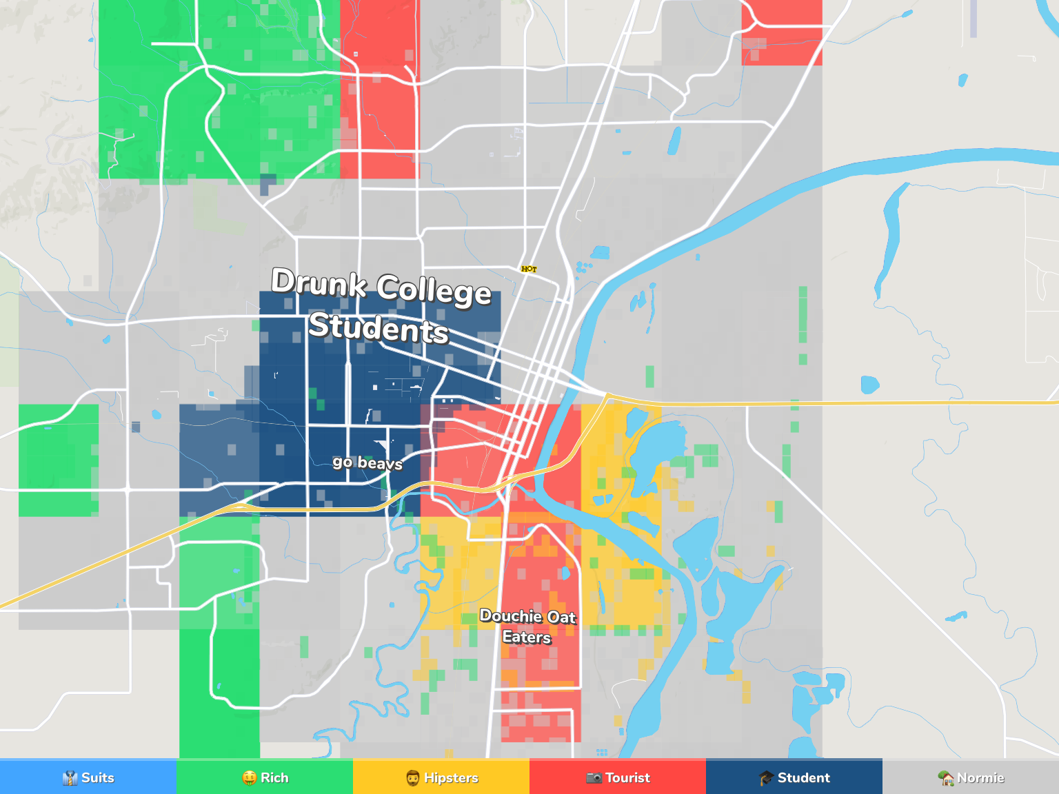 Corvallis Neighborhood Map