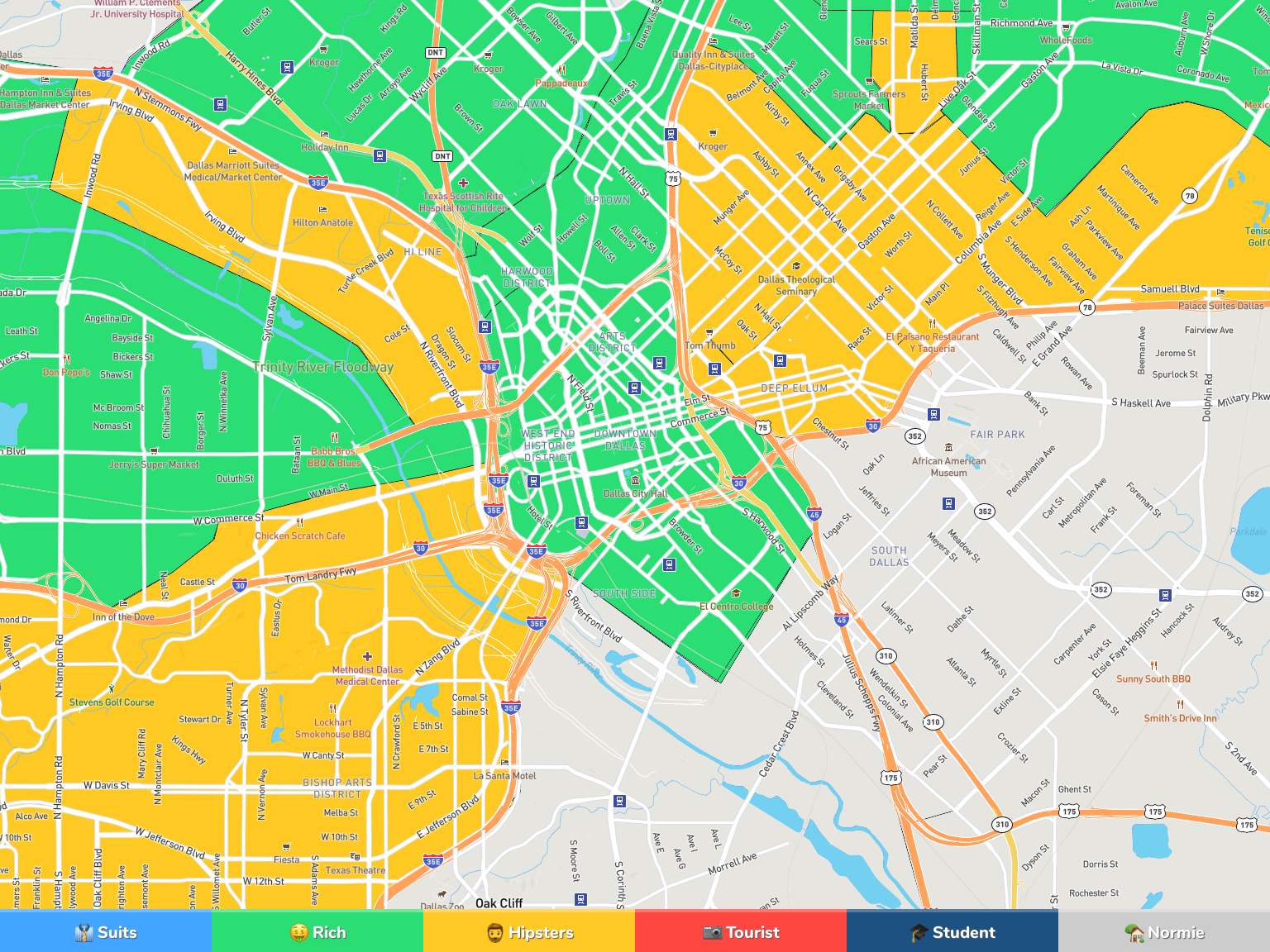 Dallas Neighborhood Map