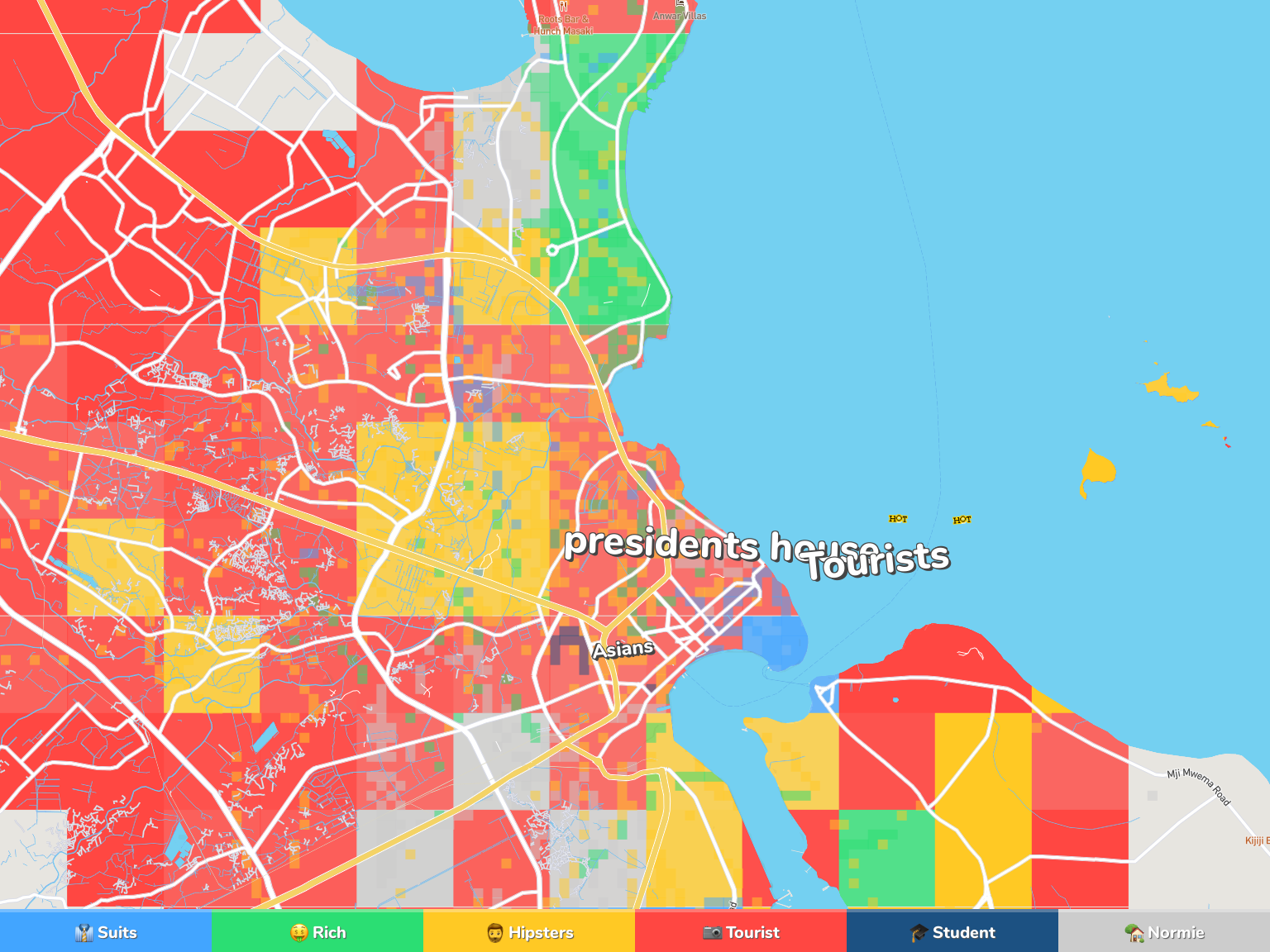 Dar es Salaam Neighborhood Map