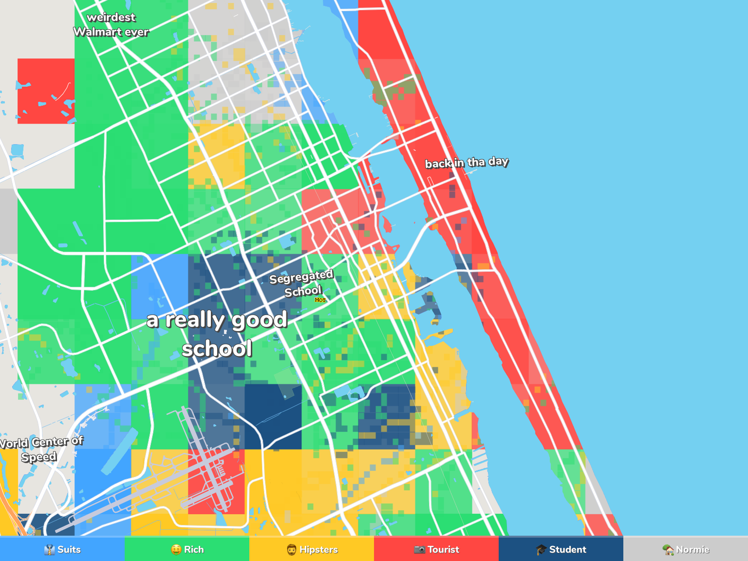 Daytona Beach Neighborhood Map