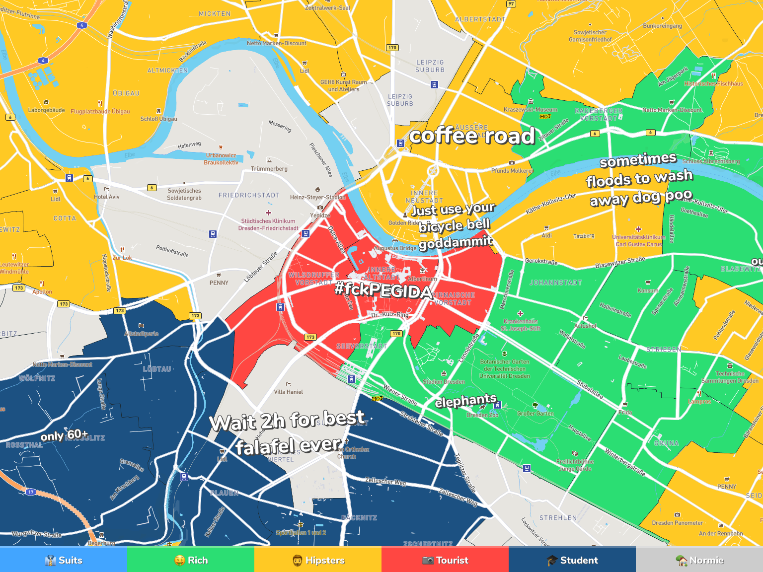 Dresden Neighborhood Map