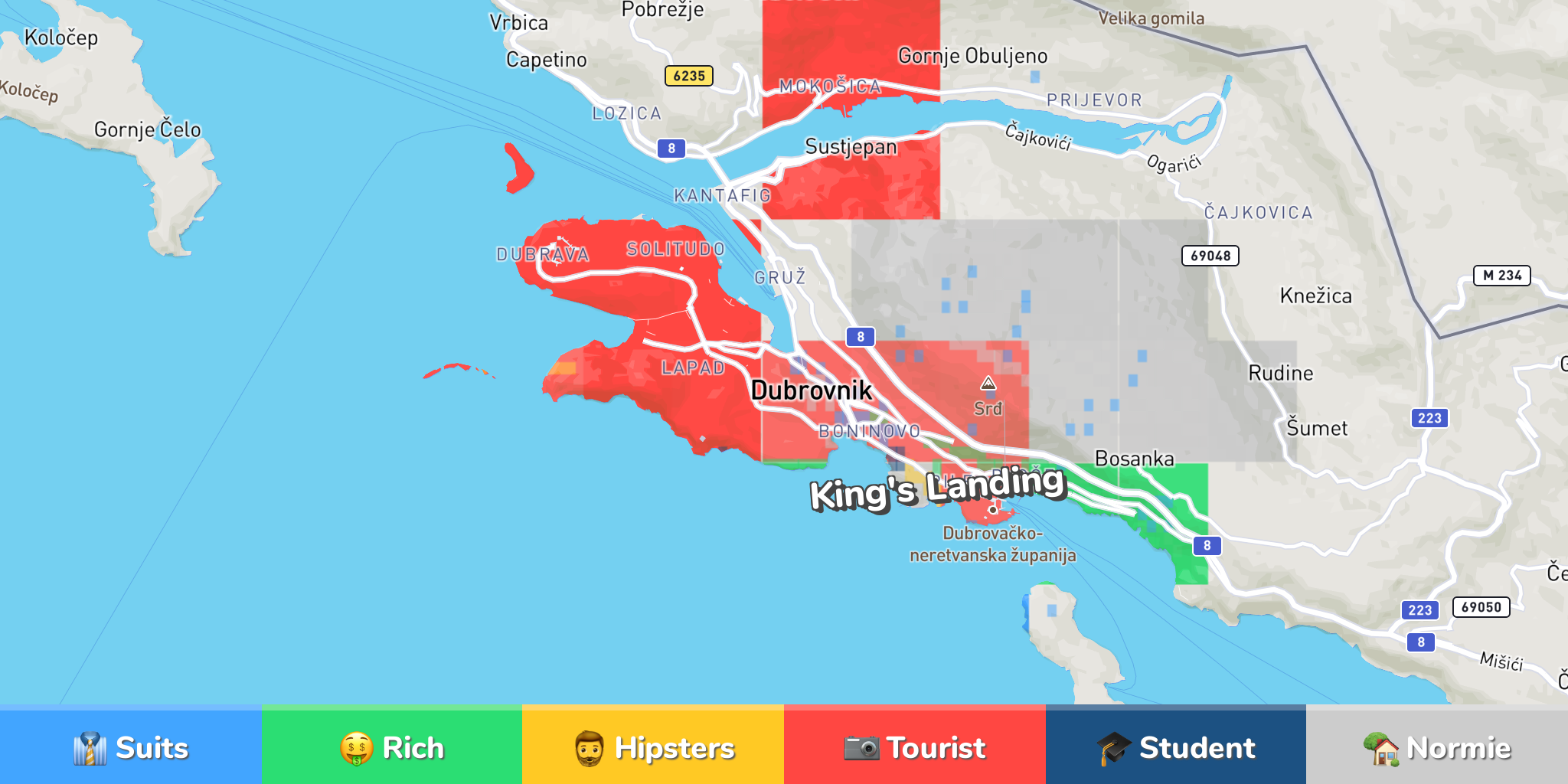 Dubrovnik Neighborhood Map