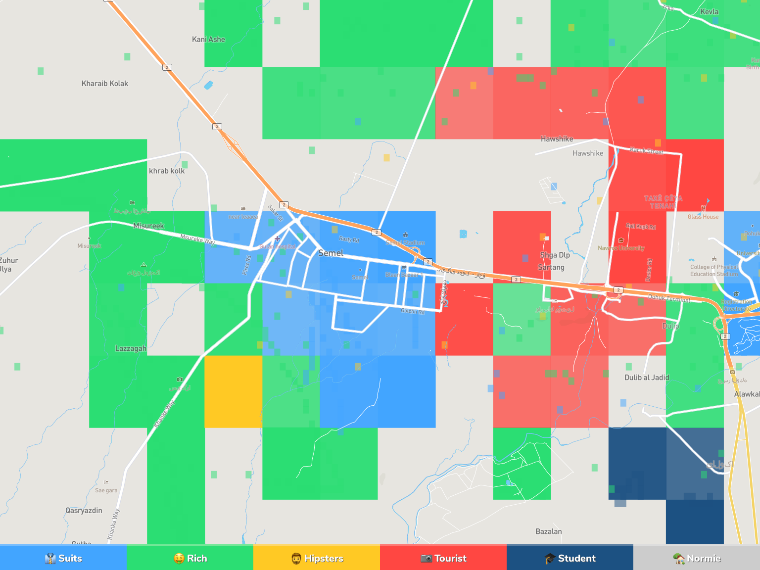 Duhok Neighborhood Map