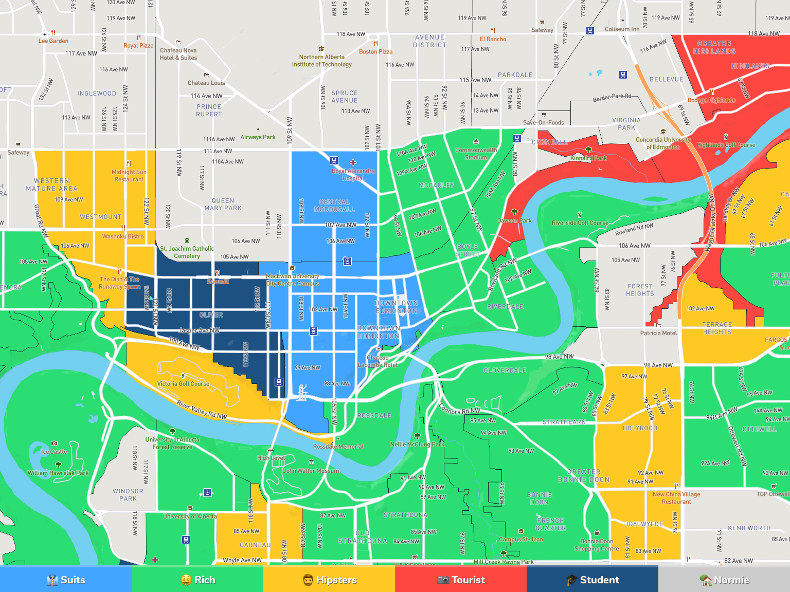 Edmonton Neighborhood Map