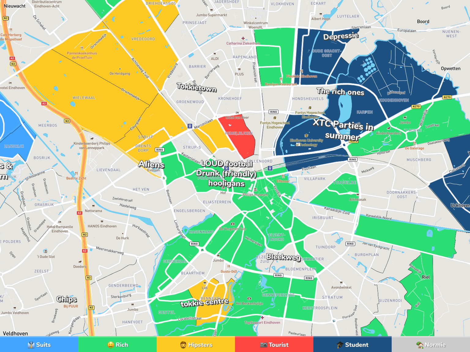 Eindhoven Neighborhood Map