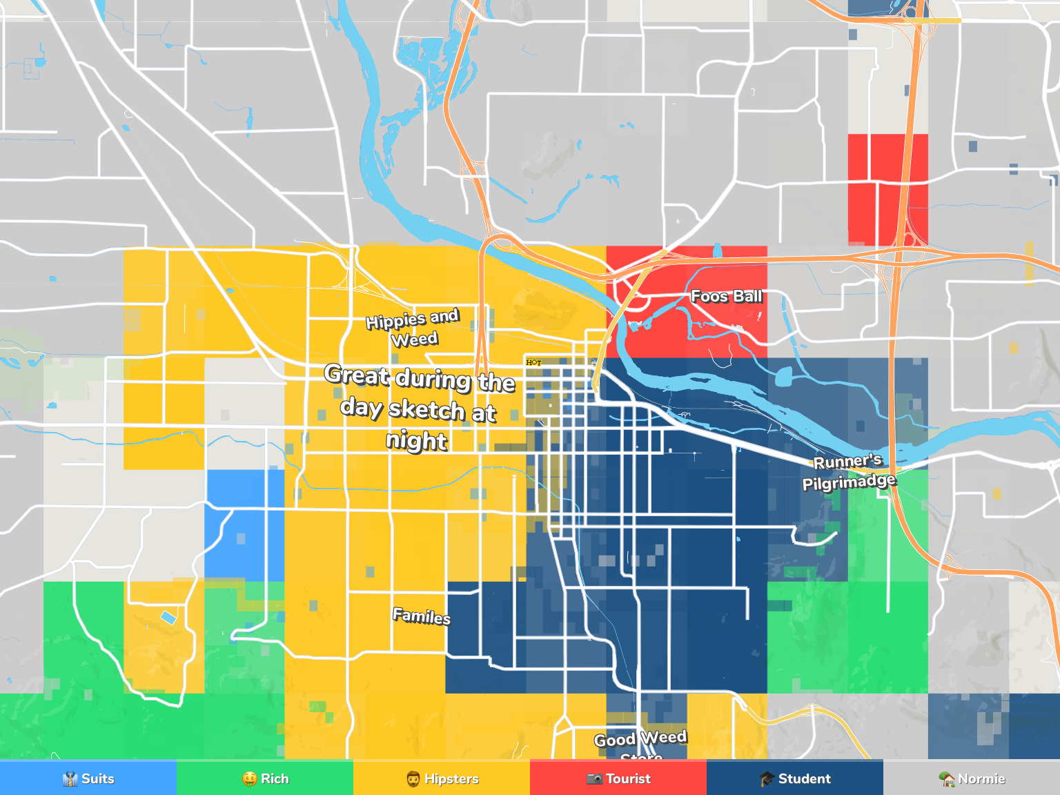 Eugene Neighborhood Map
