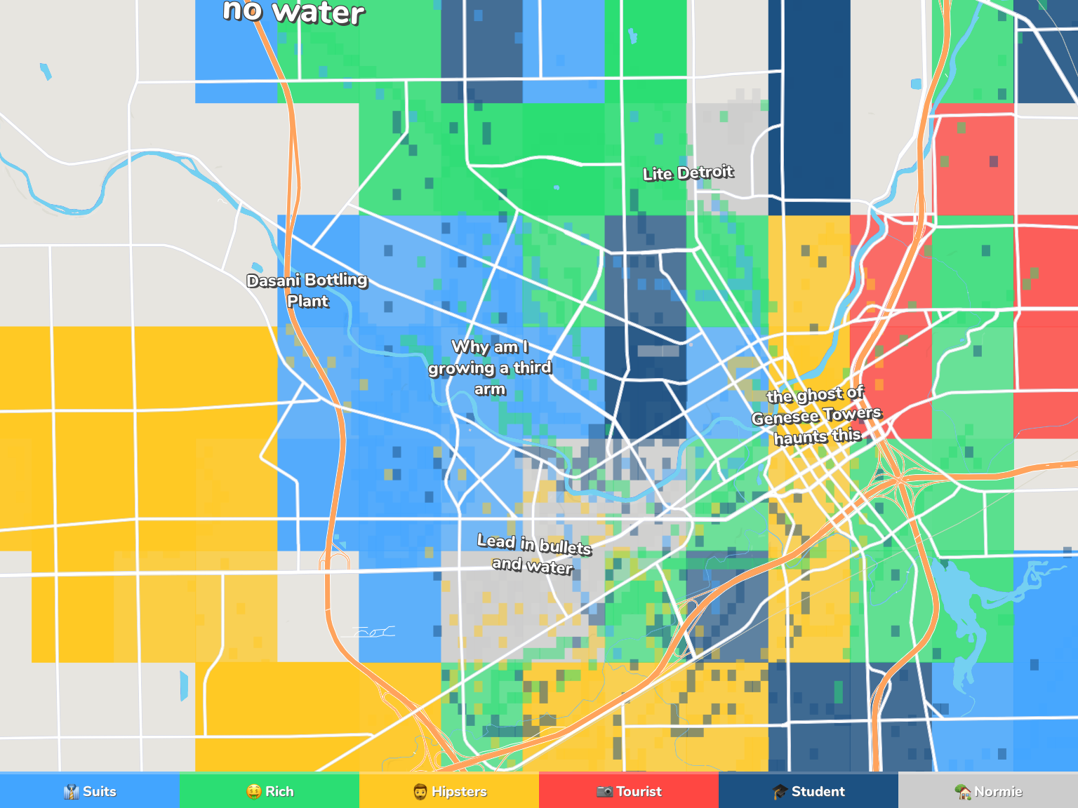 Flint Neighborhood Map