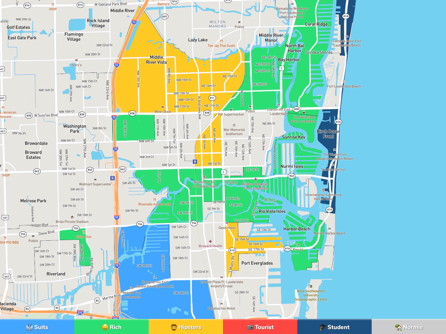 Fort Lauderdale Neighborhood Map