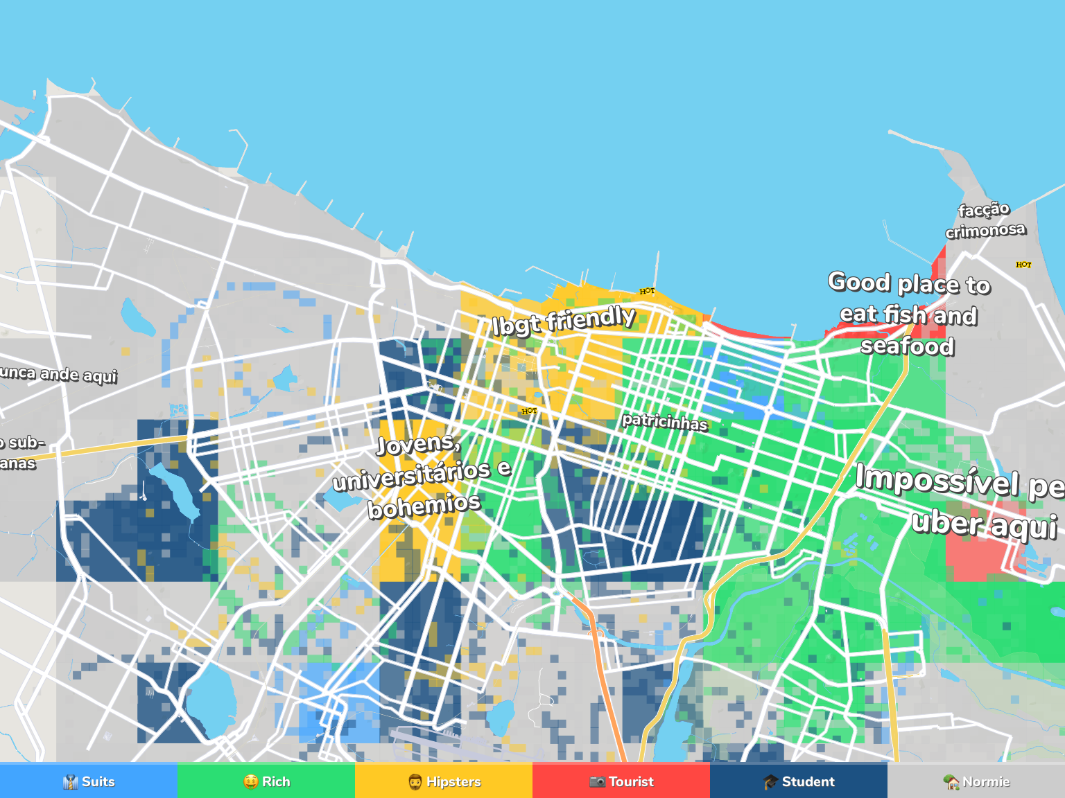 Fortaleza Neighborhood Map