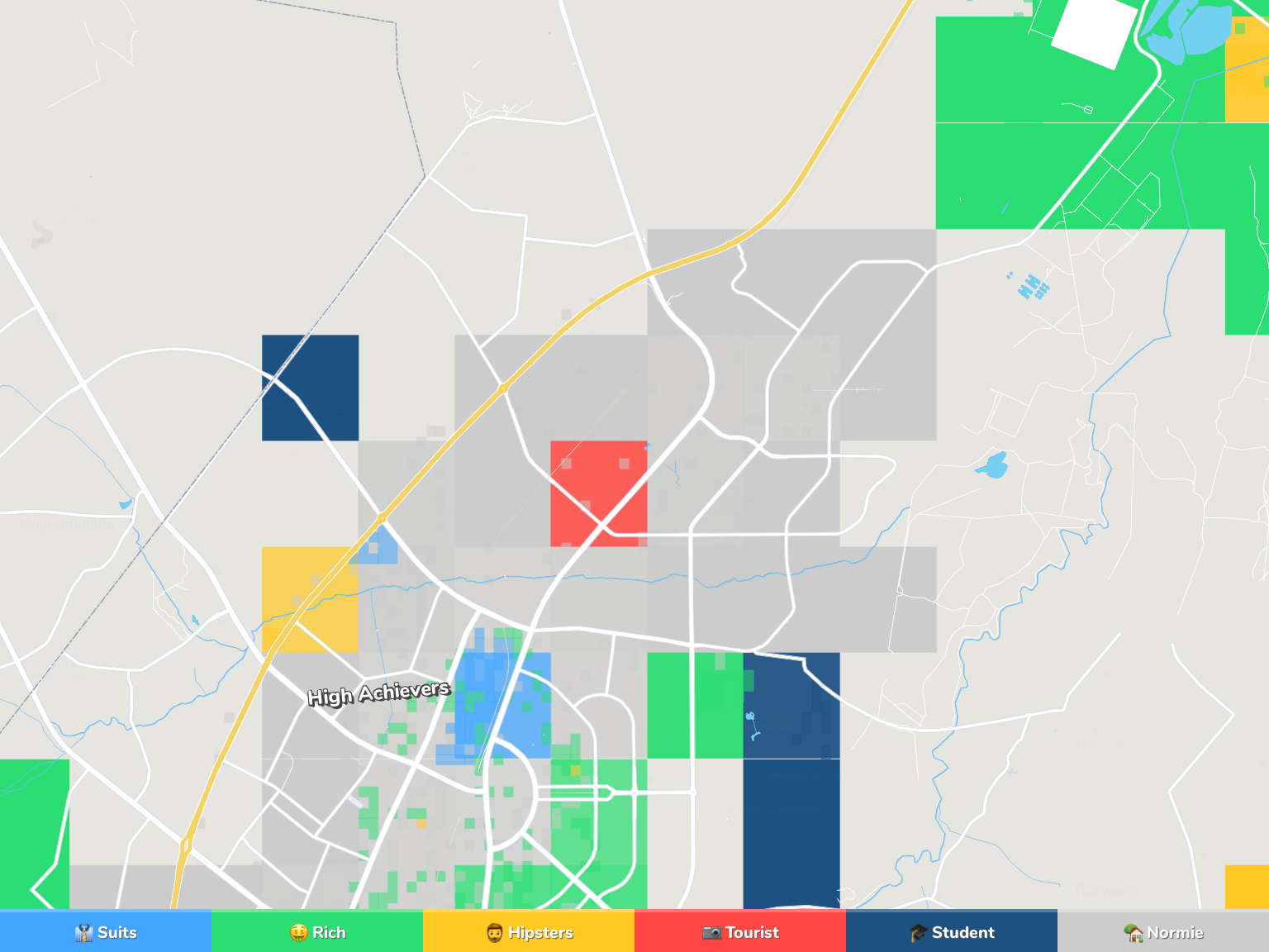 Gaborone Neighborhood Map