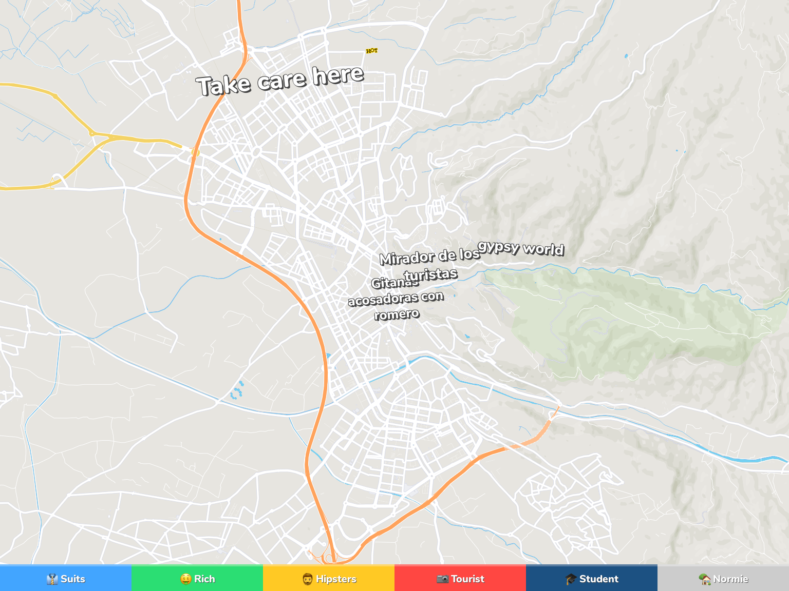 Granada Neighborhood Map