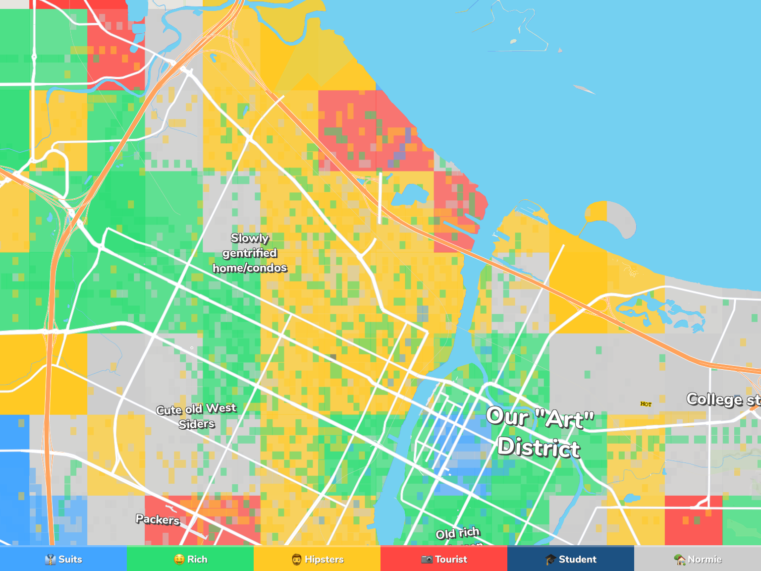 Green Bay Neighborhood Map