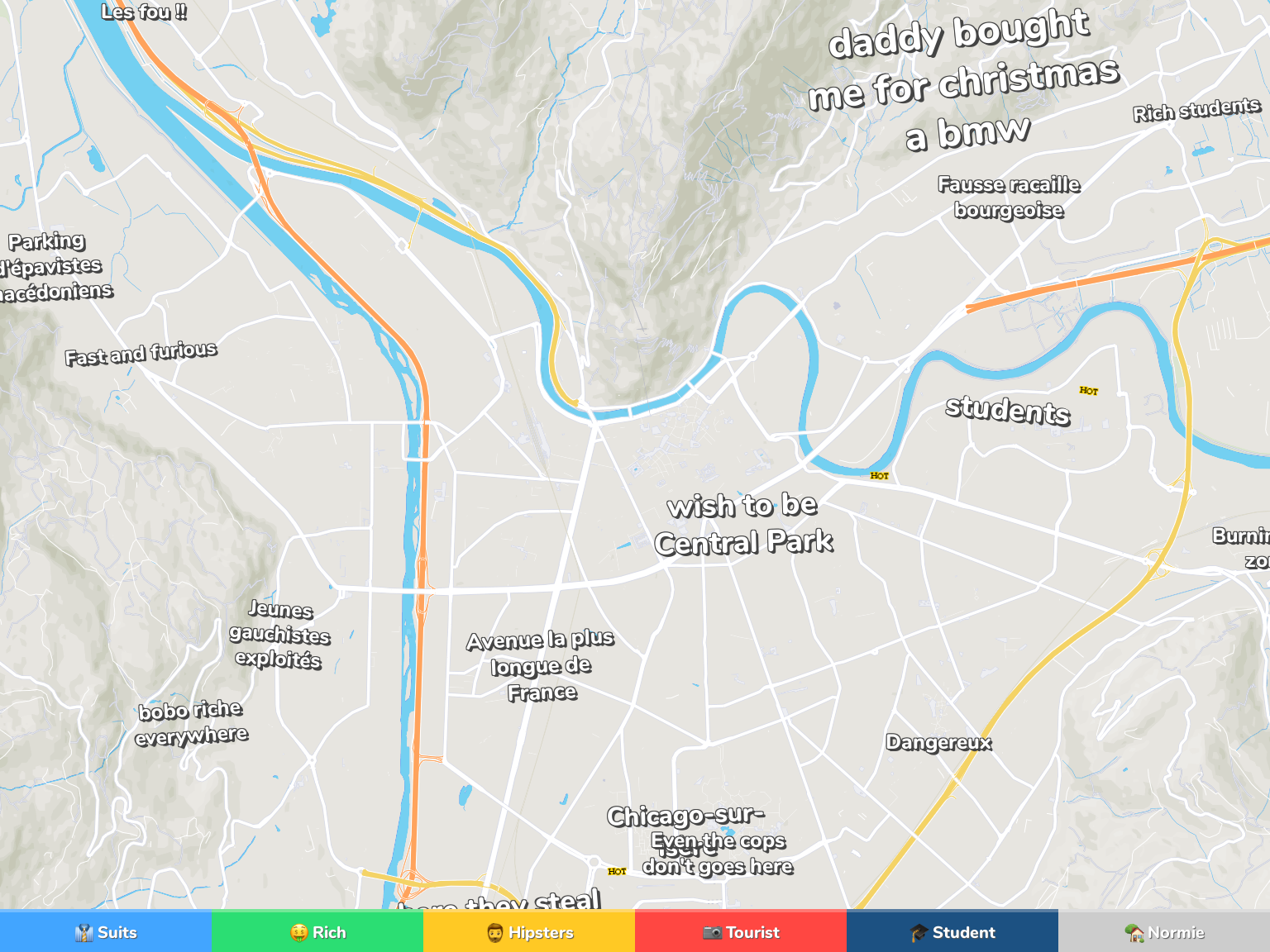 Grenoble Neighborhood Map
