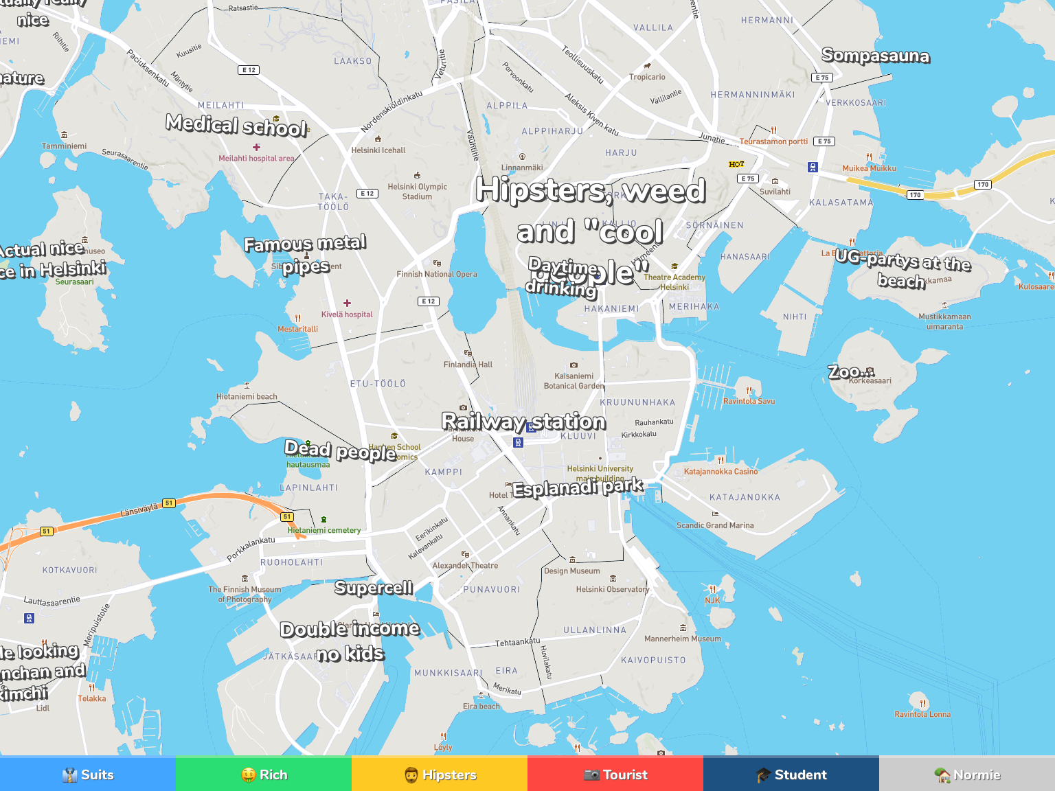Helsinki Neighborhood Map