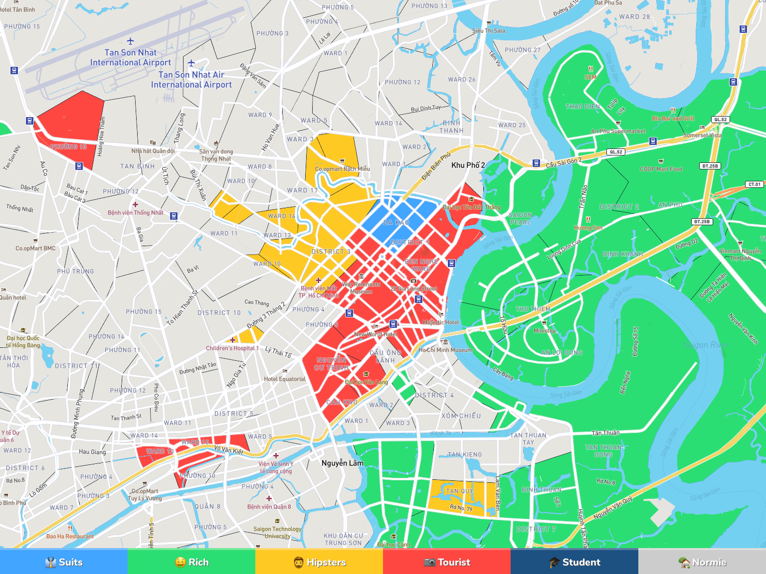 Ho Chi Minh City Neighborhood Map
