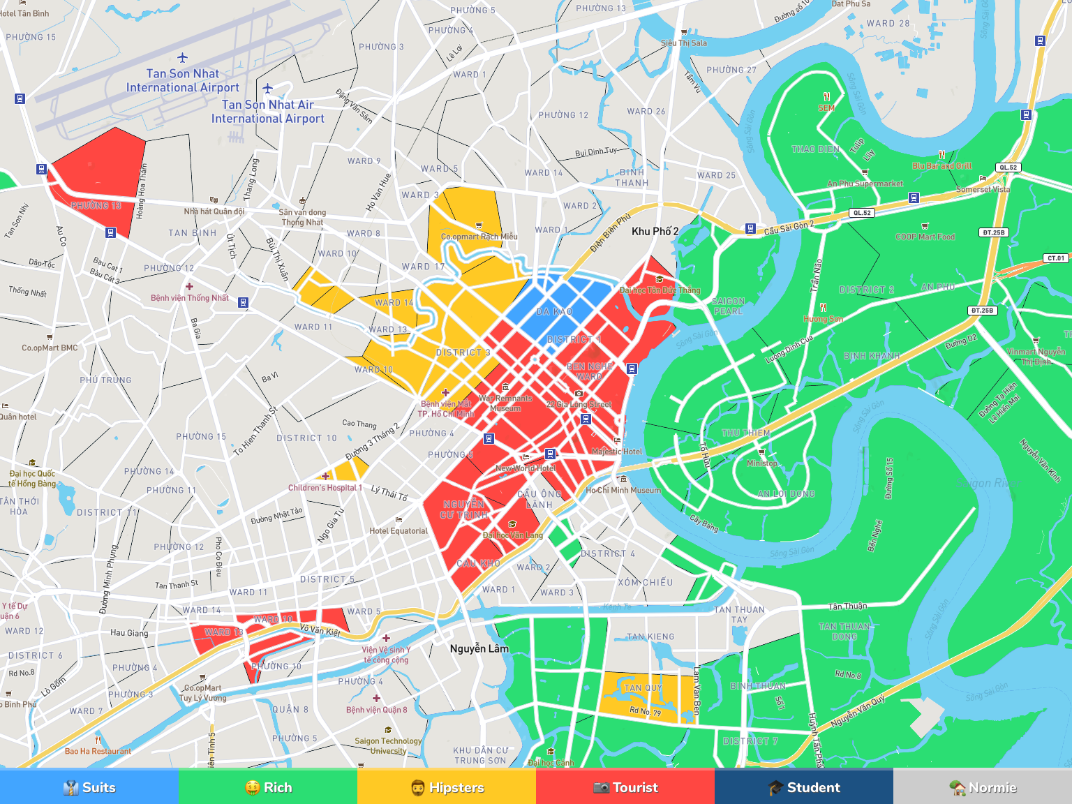 Map Of Ho Chi Minh Districts - Sibyl Fanechka