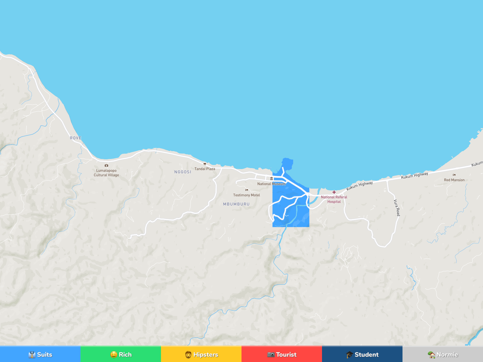 Honiara Neighborhood Map