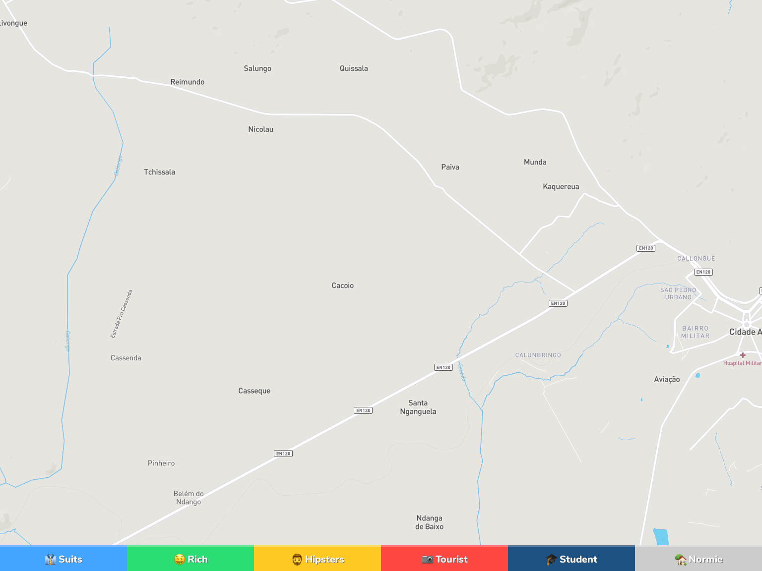 Huambo Neighborhood Map