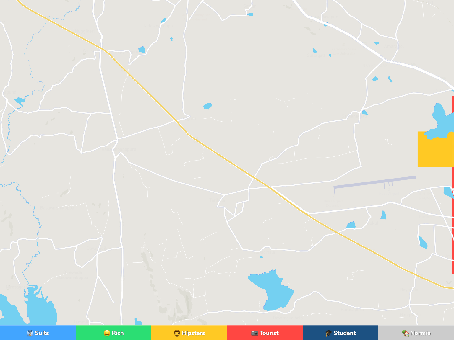 Hubli Neighborhood Map