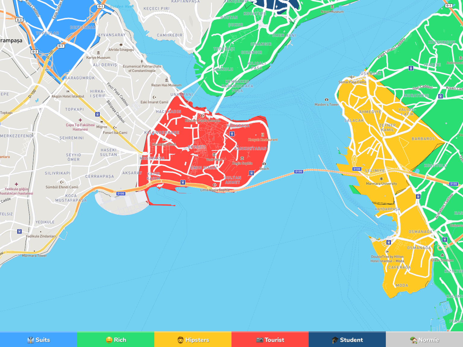 Istanbul Neighborhood Map